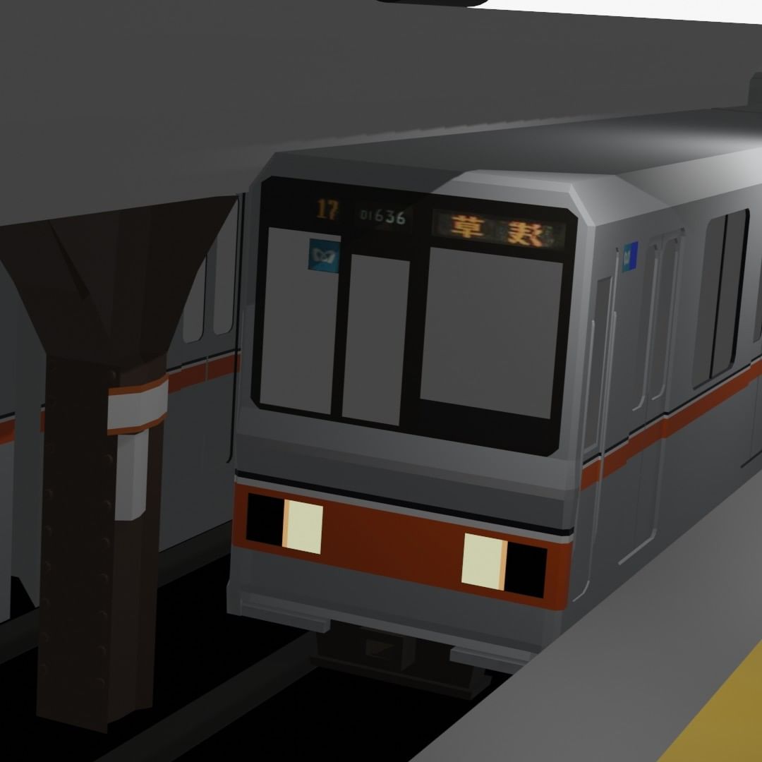 3D model of a Ginza line train